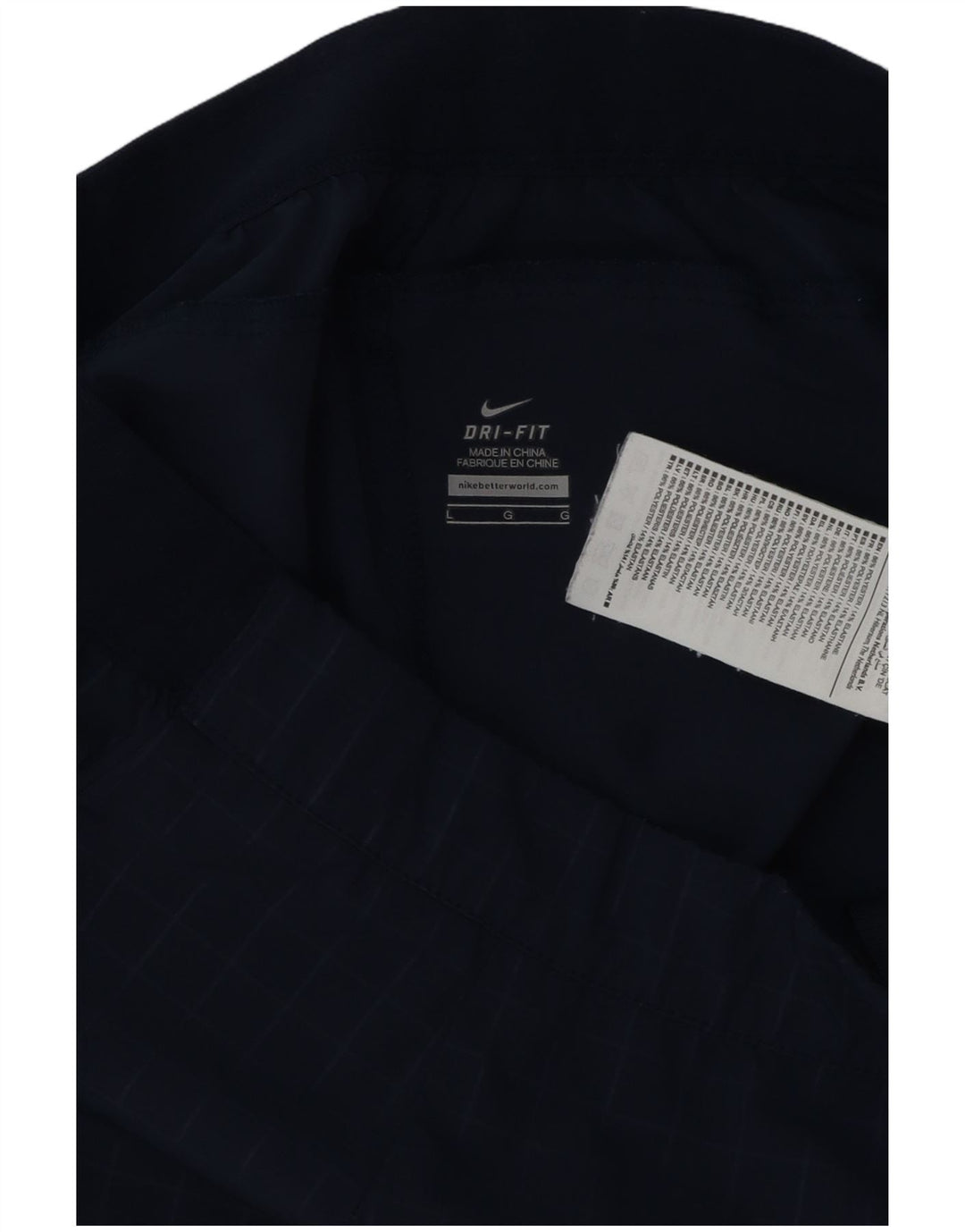 Męskie spodenki chino Nike Dri Fit, duże W34, granatowa, poliester w kratę