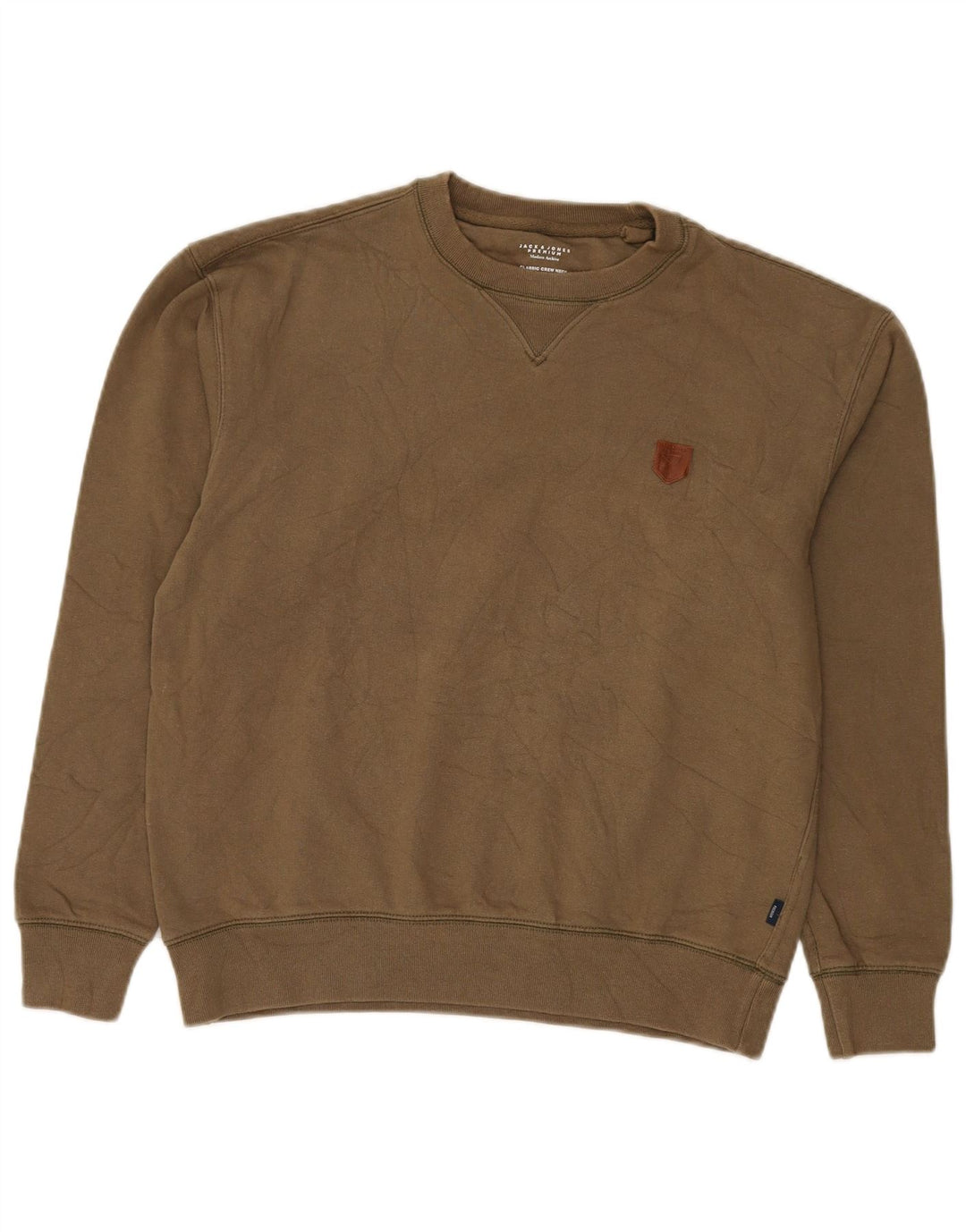 JACK & JONES Męski sweter, bluza, średnia, bawełniana khaki