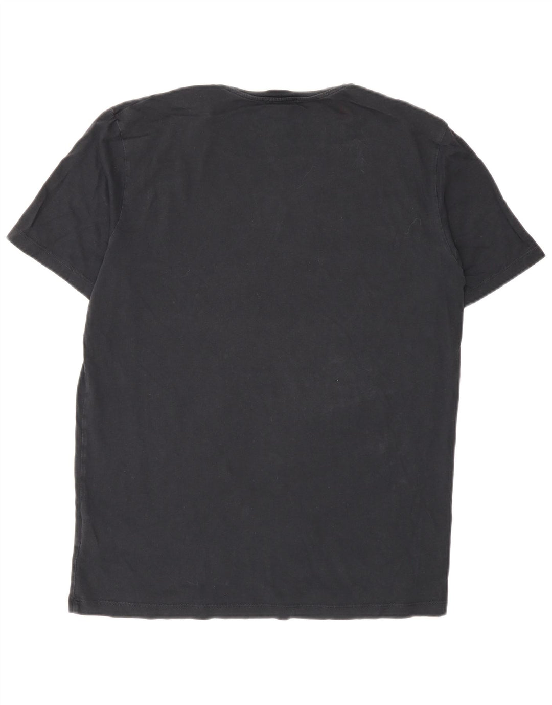 Cos Męski T-shirt Top Średni Czarny Bawełniany