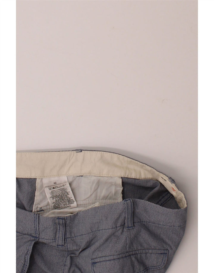 DOCKERS Mens Cargo Shorts W42 2XL Blue Check Cotton Vintage Dockers and Second-Hand Dockers from Messina Hembry 