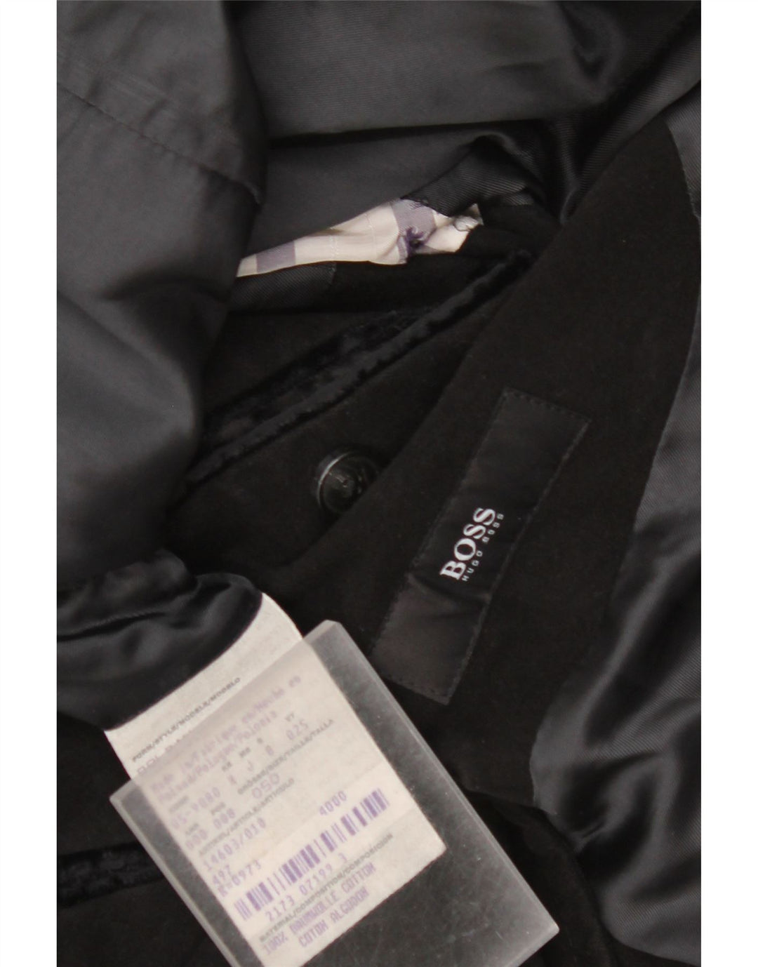 Płaszcz męski Hugo Boss EU 50, duży, czarny, bawełniany