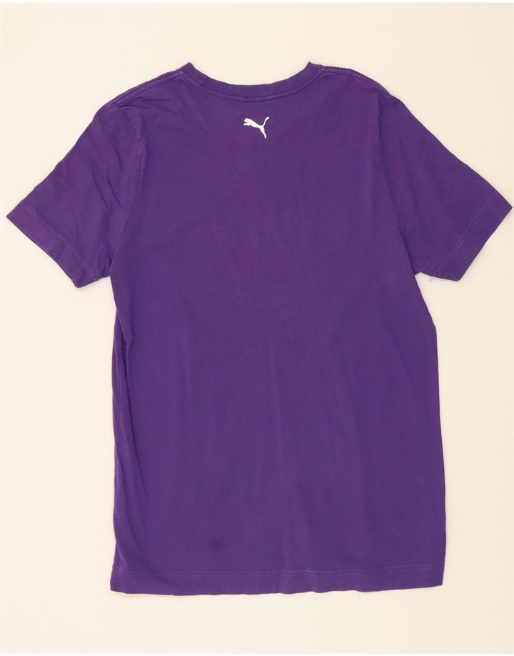 PUMA Mens Graphic T-Shirt Top Medium Purple Vintage Puma and Second-Hand Puma from Messina Hembry 