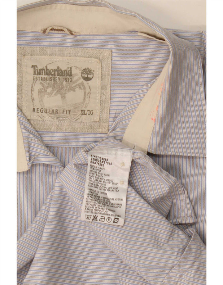 Koszula męska Timberland XL, niebieska, bawełniana, klasyczna