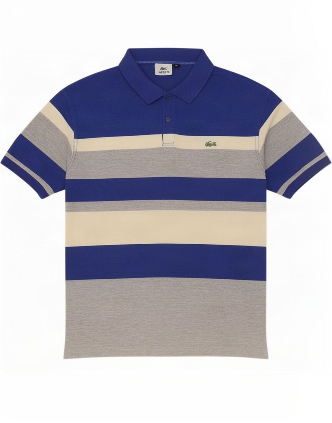 Męska koszulka polo Lacoste XL, poliester w kolorowe paski
