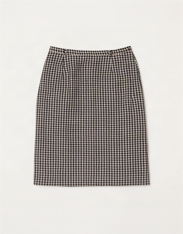 Damska spódnica midi Eastex UK 14 Medium W30 Czarna wełna w pepitkę