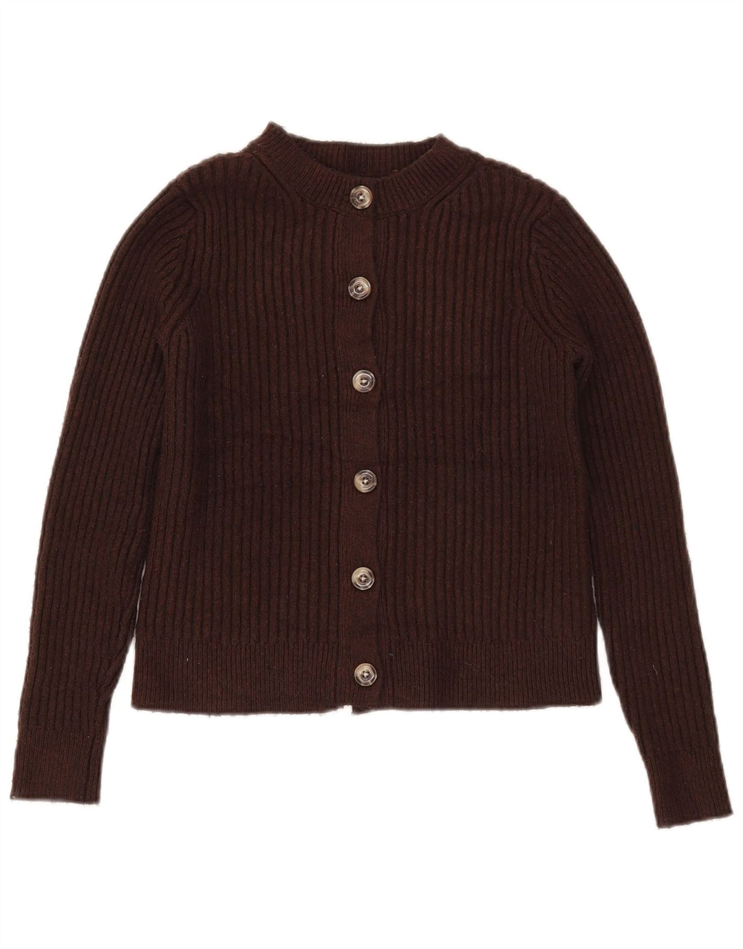 Marks & Spencer Krótki sweter damski, UK 10, mały, brązowy poliester