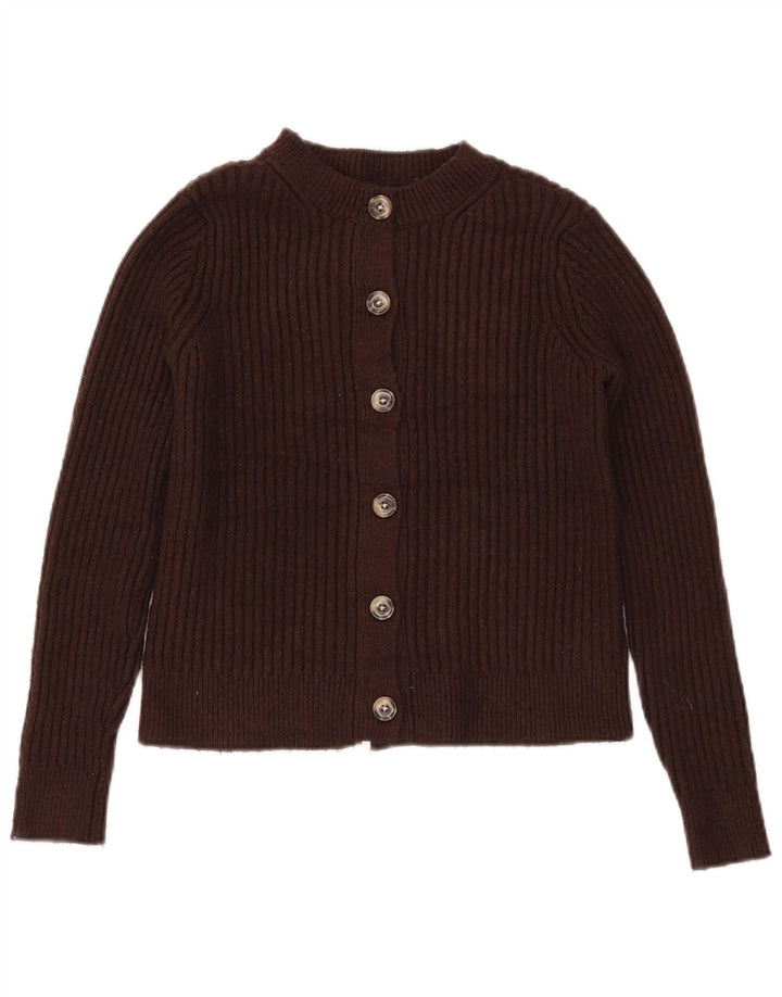 Marks & Spencer Krótki sweter damski, UK 10, mały, brązowy poliester