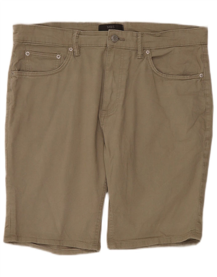 Męskie spodenki codzienne Marks & Spencer W34, duże, bawełniane w kolorze khaki