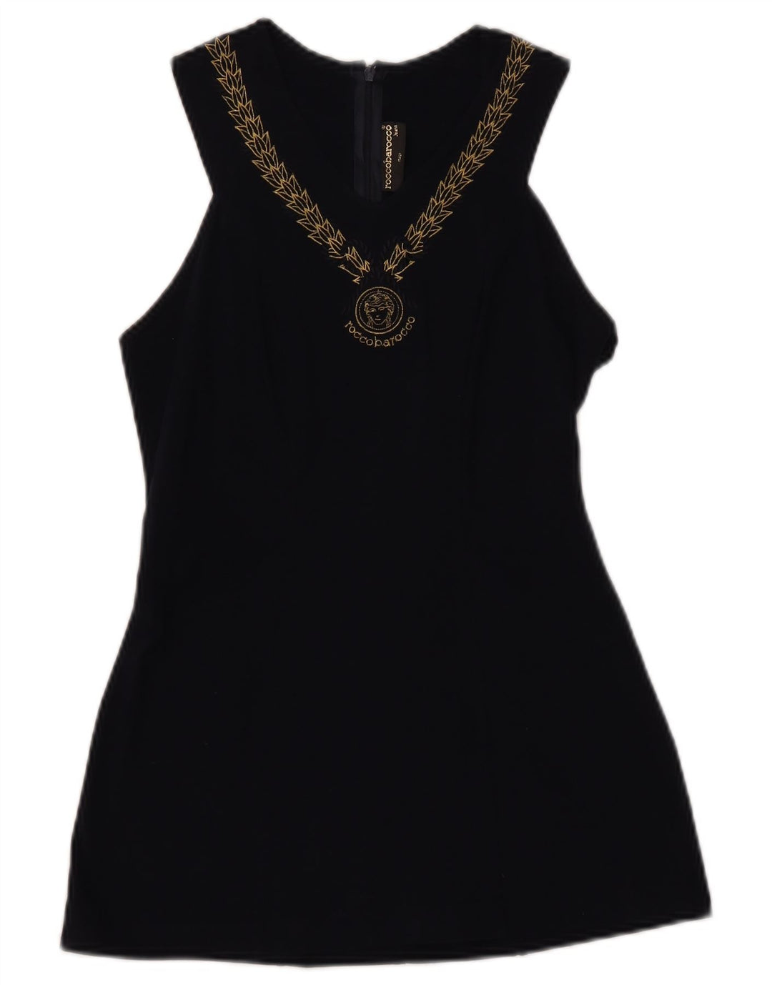 ROCCOBAROCCO Damska bluzka bez rękawów Top IT 44 Średni granatowy w kwiaty