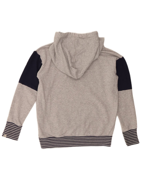 Damska bluza z kapturem Puma z grafiką UK 12, bawełna w kolorze średniej szarości