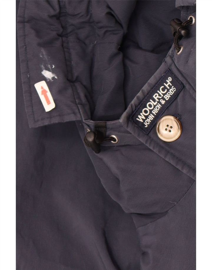 Wyściełana kurtka chłopięca z kapturem Woolrich 9-10 lat, granatowa
