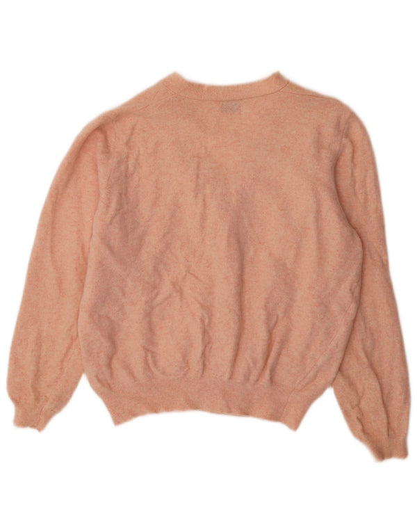 Sweter damski Benetton UK 14, duży, różowy, wełniany