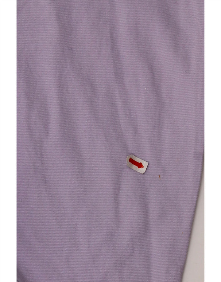 CREW CLOTHING Męska koszula pulowerowa, mała, fioletowa, bawełniana