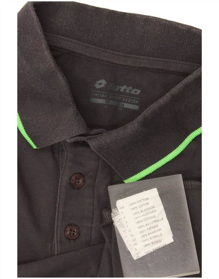 Męska koszulka polo Lotto, mała, szara, bawełniana