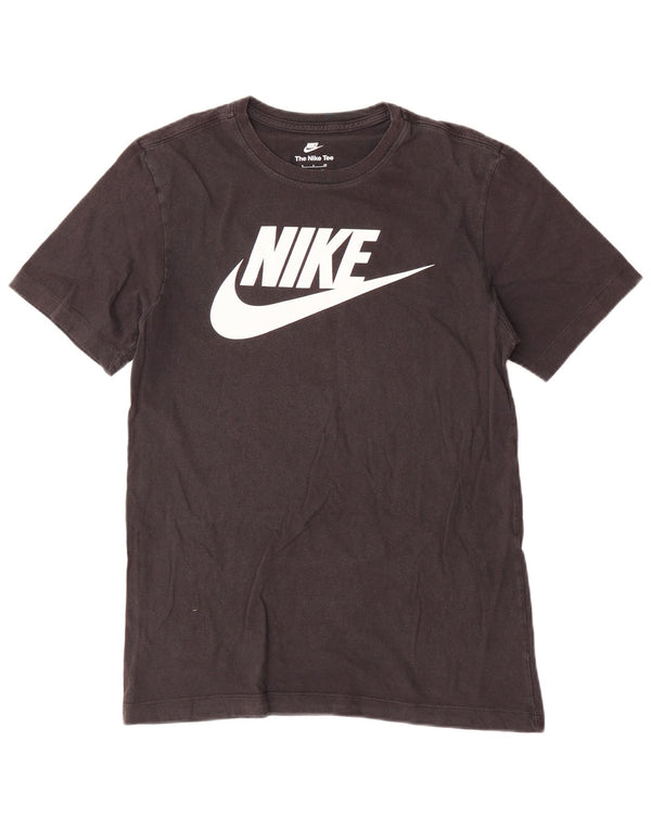 Męski T-shirt z grafiką Nike, mały, czarny, bawełniany