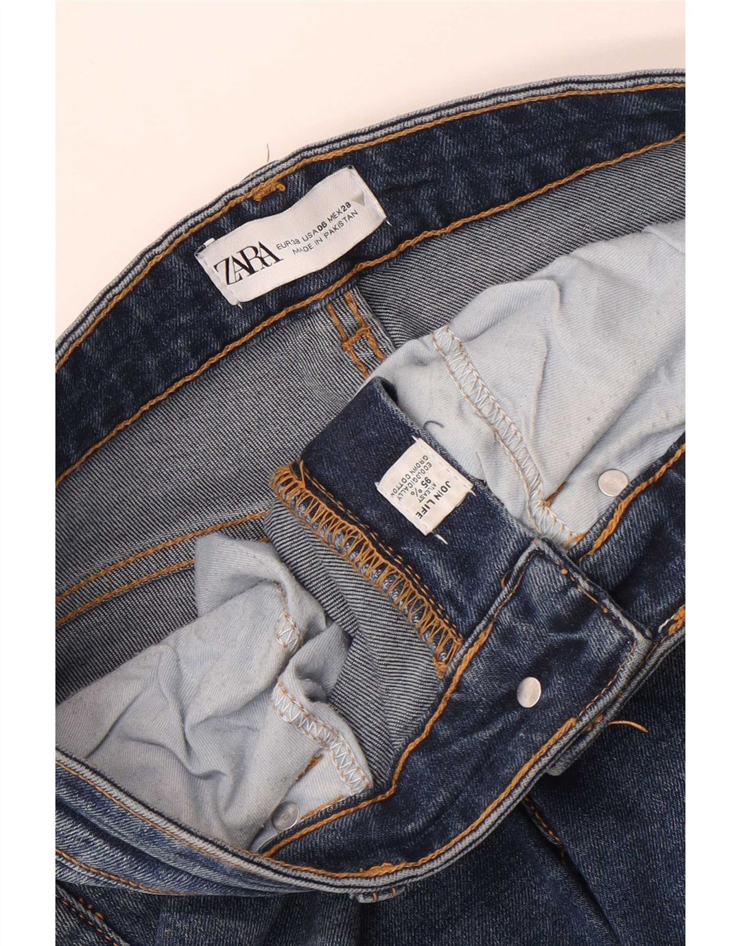 Damskie jeansy Bootcut Zara EU 38 Small W28 L26 Niebieskie bawełniane