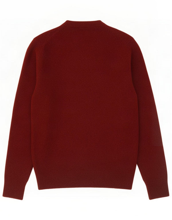 Damski sweter z okrągłym dekoltem Superdry UK 14 Medium Brown Wool