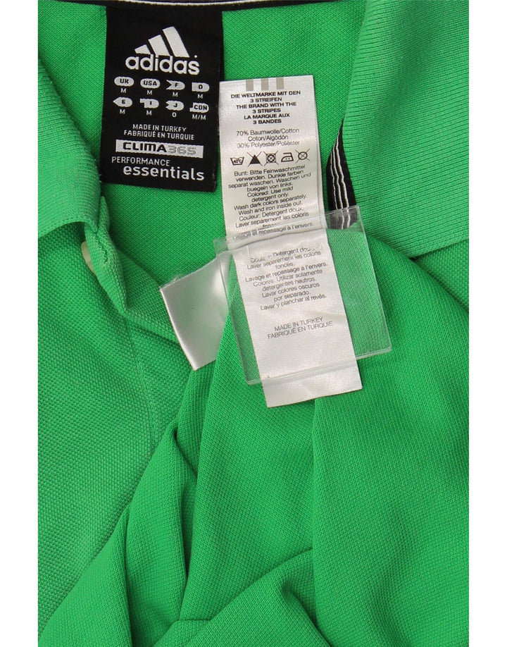 ADIDAS Mens Clima 365 Polo Shirt Medium Green Cotton