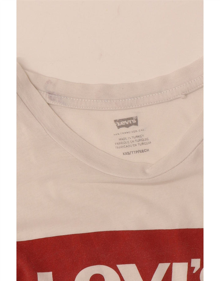 Damska koszulka z grafiką Levi's Top UK 2 2XS biała