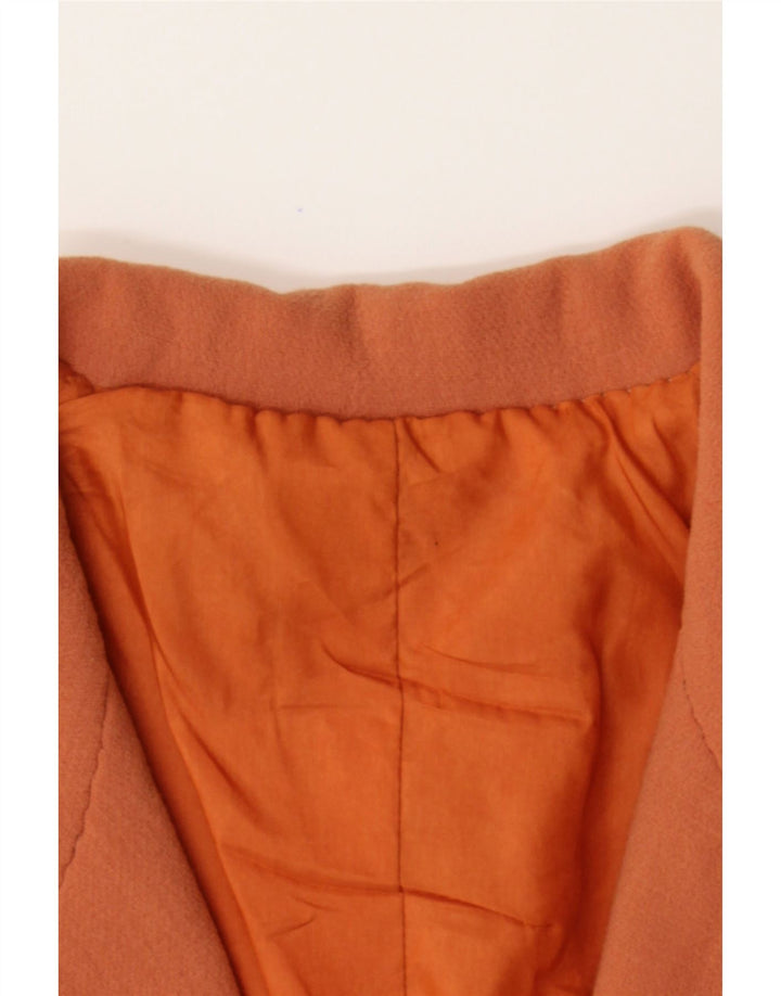 VINTAGE Womens 2 Button Blazer Jacket UK 12 Medium Orange Vintage Vintage and Second-Hand Vintage from Messina Hembry 