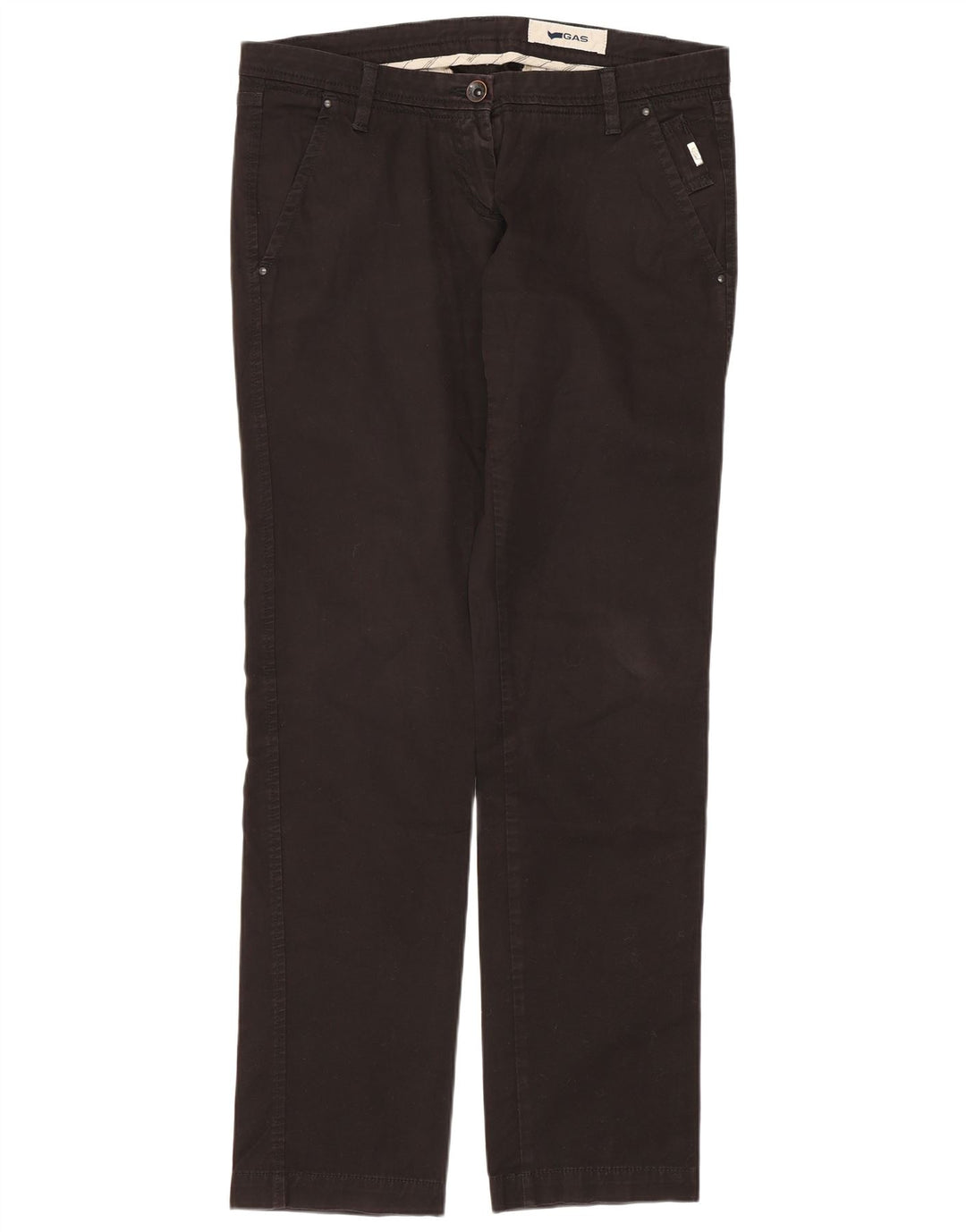 Spodnie damskie Gas Straight Chino W29 L31 Czarna bawełna