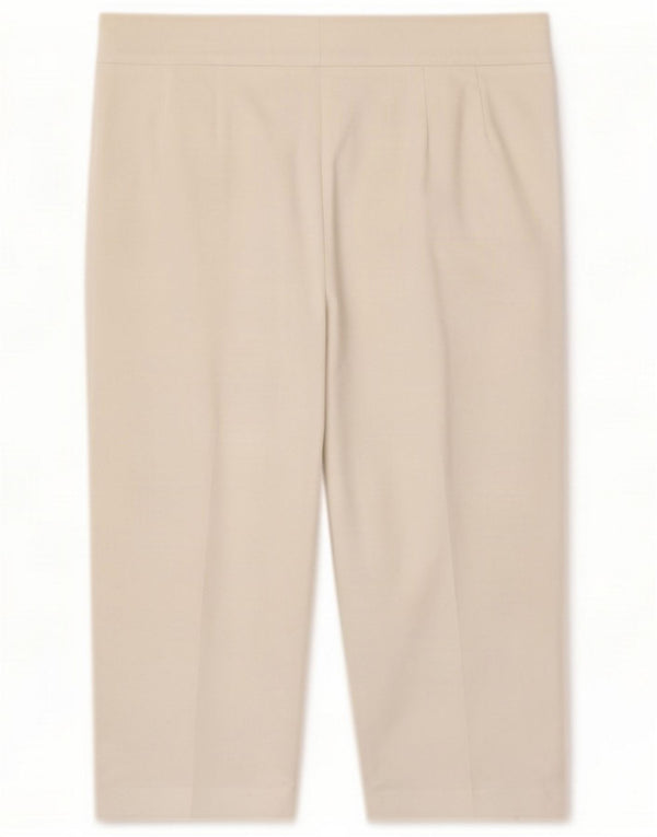 Marks & Spencer Womens High Waist Capri Trousers UK 14 Large W34 L21 White