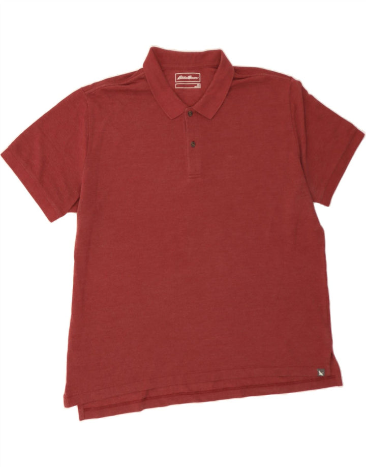 EDDIE BAUER Mens Polo Shirt 2XL Maroon Cotton Vintage Eddie Bauer and Second-Hand Eddie Bauer from Messina Hembry 