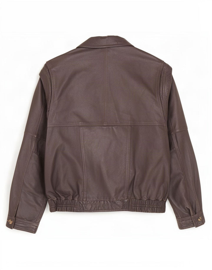 Vintage męska skórzana kurtka UK 42 XL brązowa