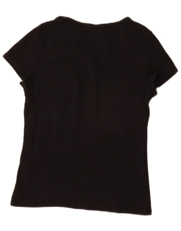 Levi's Womens T-Shirt Top UK 12 Medium Black Cotton