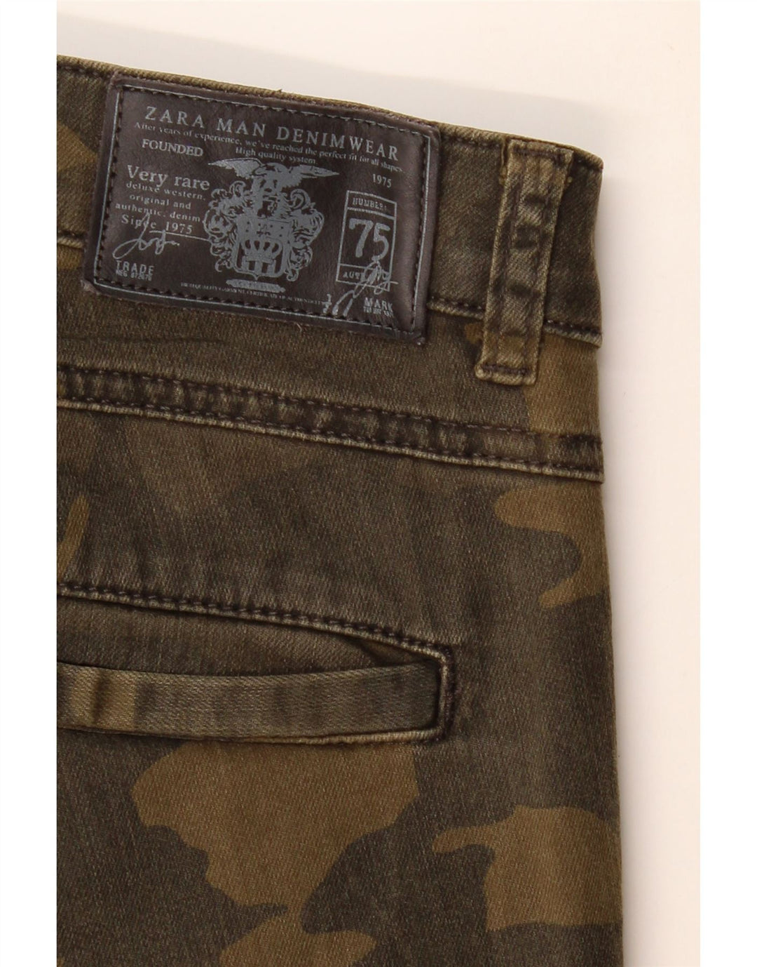 Męskie spodnie cargo ZARA w trudnej sytuacji EU 40 Medium W31 L29 Khaki Camouflage