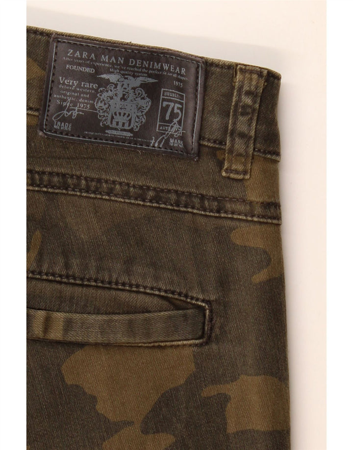 Męskie spodnie cargo ZARA w trudnej sytuacji EU 40 Medium W31 L29 Khaki Camouflage