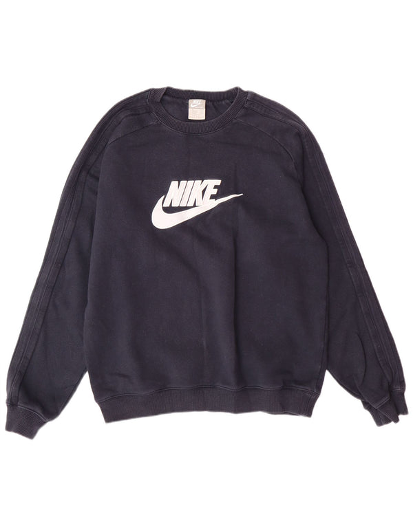 Męski sweter z grafiką NIKE, UK 39/41, średni granatowy, bawełniany