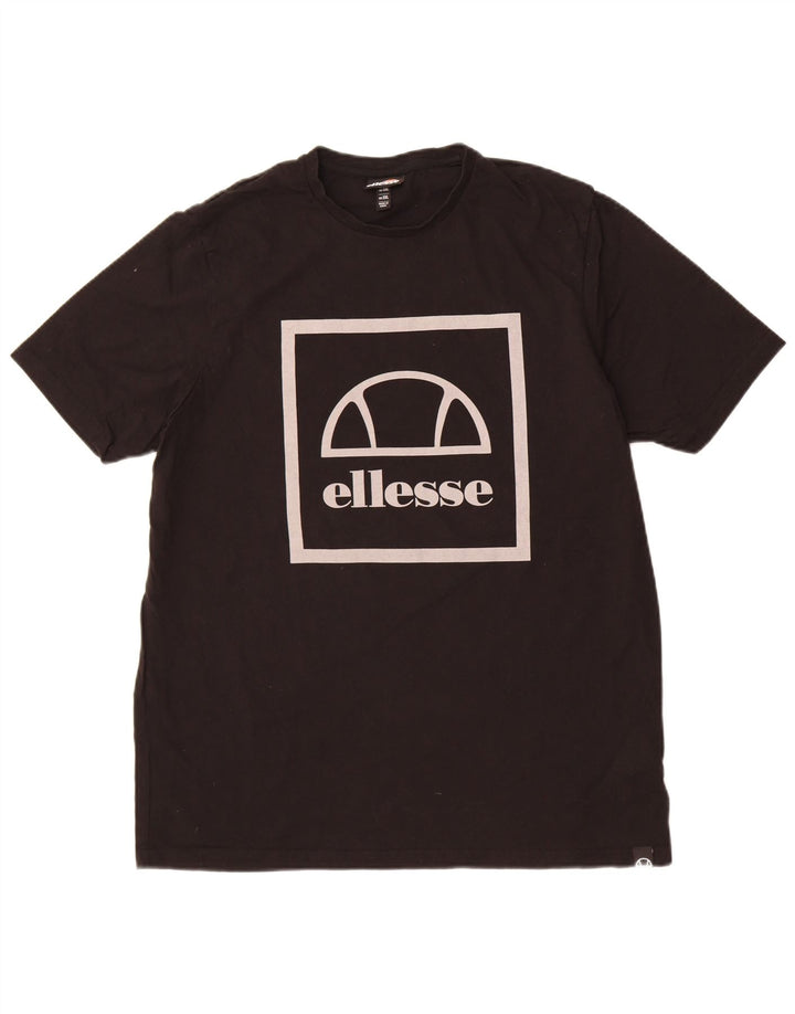 Męska koszulka z grafiką Ellesse Top 2XL, czarna bawełna