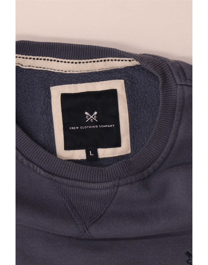 Crew Clothing Męska bluza z kapturem, duża niebieska bawełna
