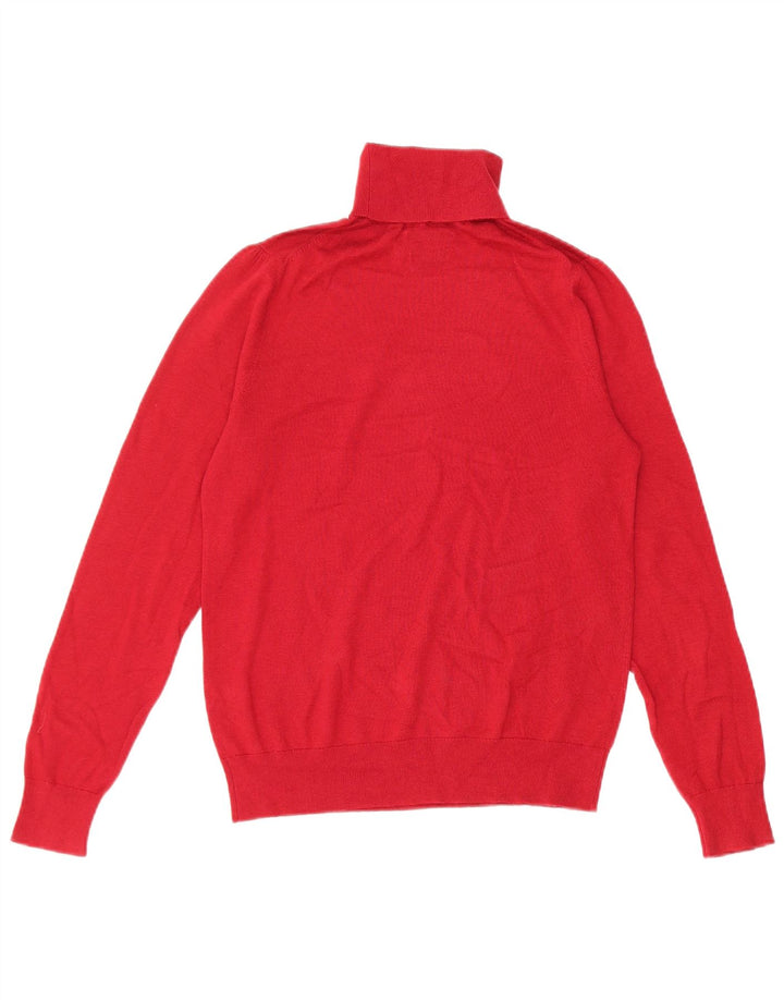 Sweter damski Massimo Dutti z wywijanym dekoltem UK 10 Small Red Wełna