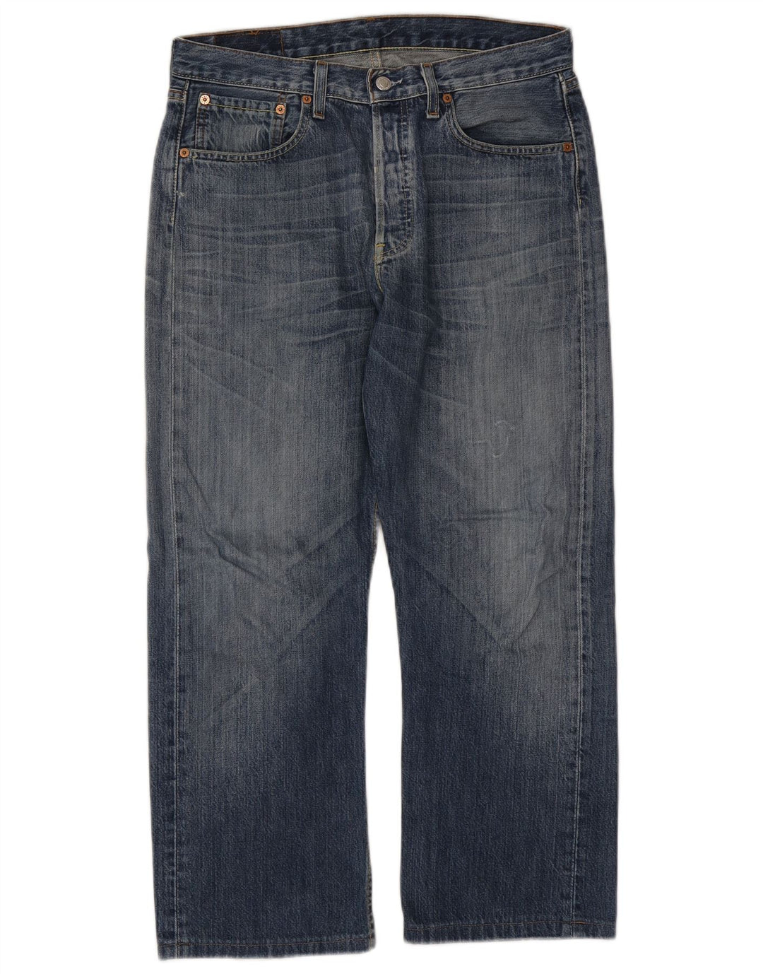 Męskie jeansy LEVI'S 501 Straight W32 L26 Niebieskie bawełniane