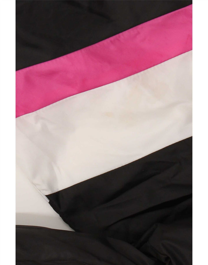 Męska kurtka dresowa w stylu vintage XL Czarny poliester z blokami kolorów