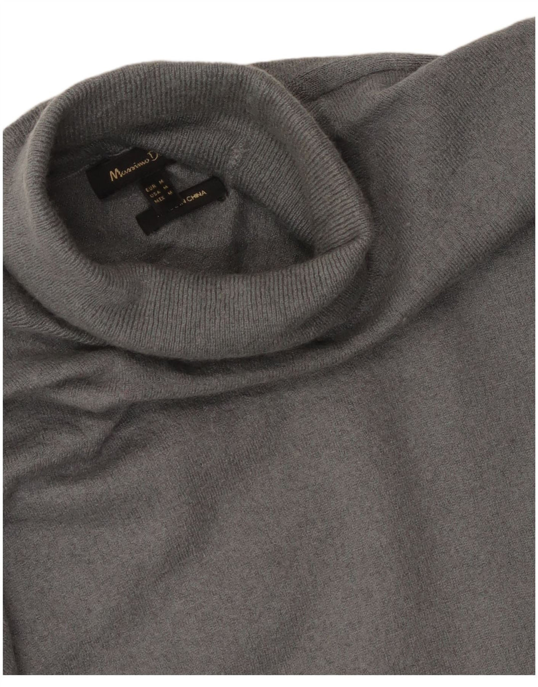 Sweter damski Massimo Dutti z wywijanym dekoltem UK 12, średni szary