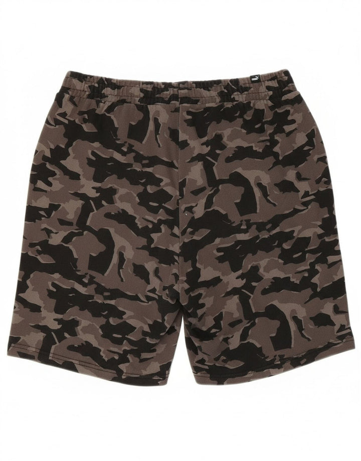 Męskie spodenki sportowe Puma, duże, szare, bawełniane w kamuflażu