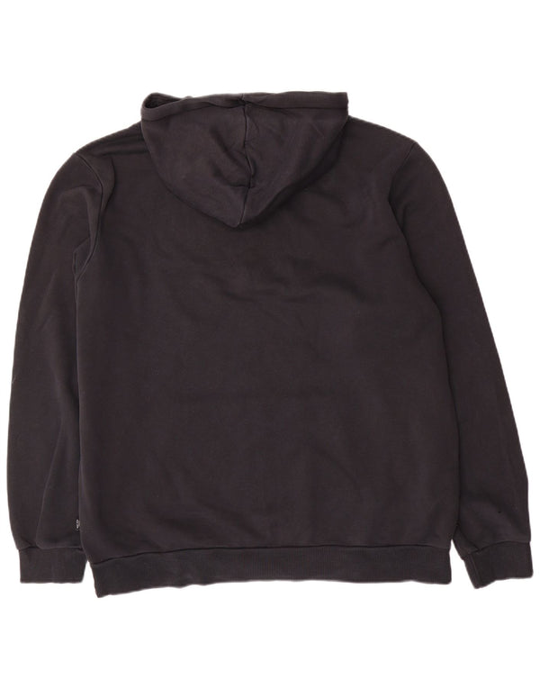 Męski sweter z kapturem Puma z grafiką, duży, czarny, bawełniany