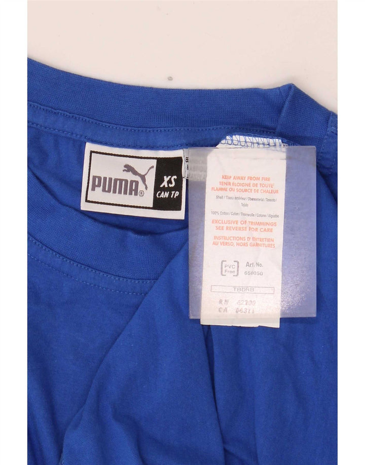 T-shirt męski Puma Top XS, niebieski, bawełniany