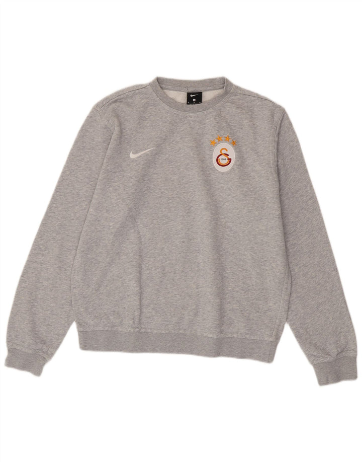 NIKE Womens Oversized Sweatshirt Jumper UK 14 Medium Grey Cotton