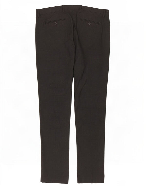 Liu Jo Mens Skinny Suit Trousers IT 52 XL W36 L34 Grey Polyester