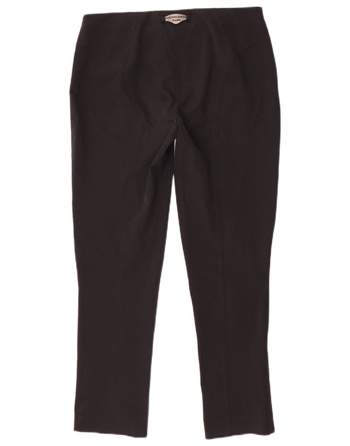 Damskie spodnie typu slim casual ROCCOBAROCCO W34 L29 czarne
