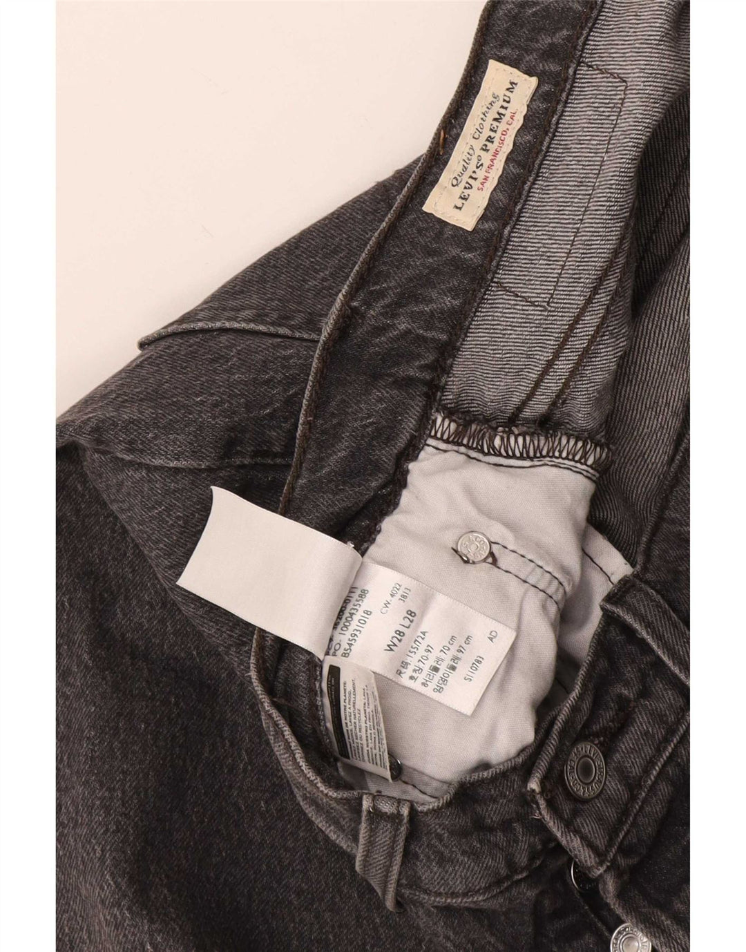 Damskie jeansy Levi's 501 Straight W28 L28 Szare