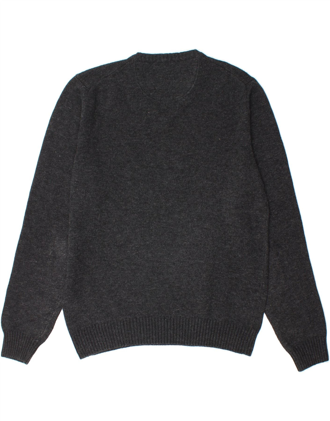 TRUSSARDI JEANS Mens V-Neck Jumper Sweater Large Grey Wool Vintage Trussardi Jeans and Second-Hand Trussardi Jeans from Messina Hembry 