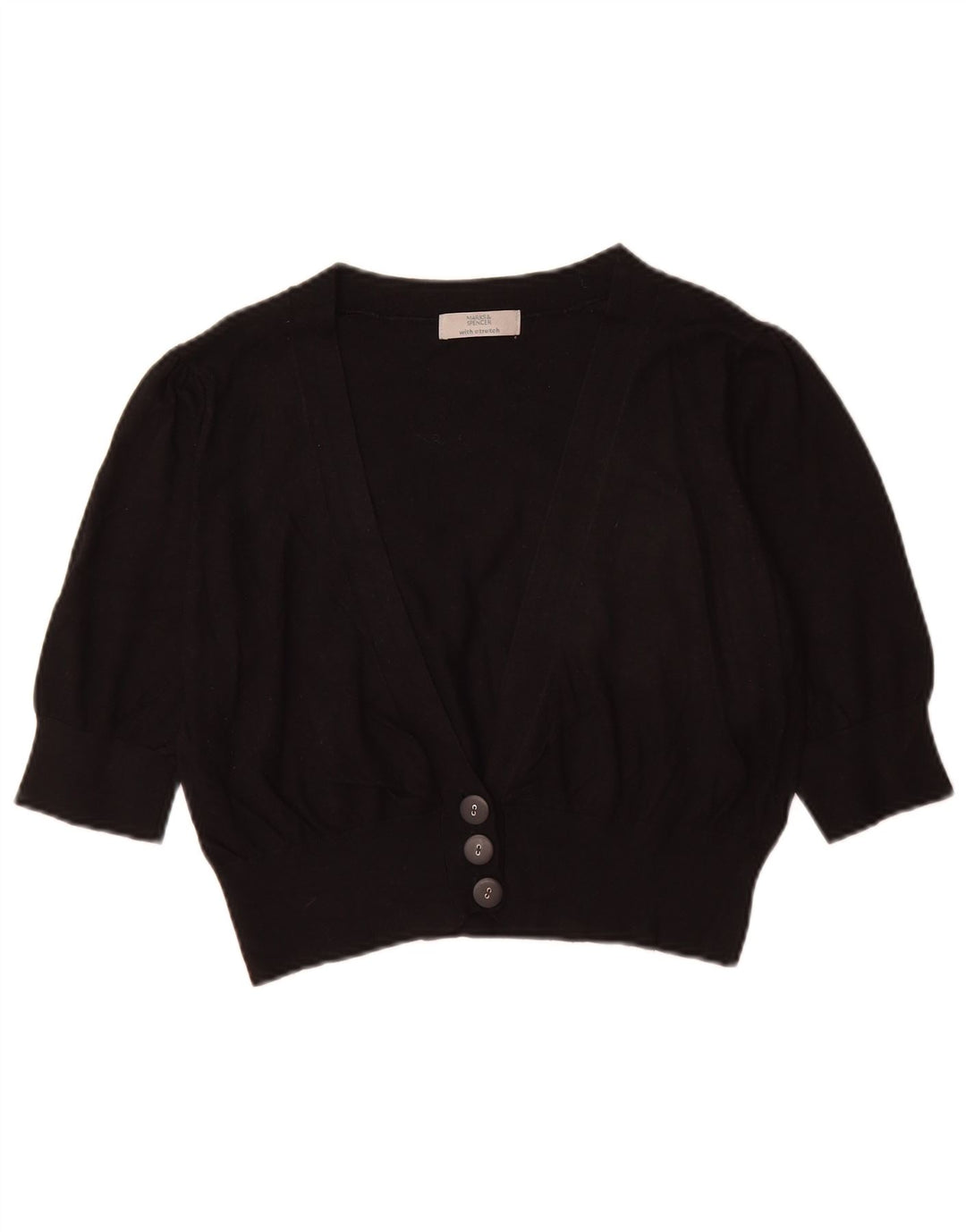 Sweter damski Marks & Spencer Crop Cardigan UK 14, średni czarny