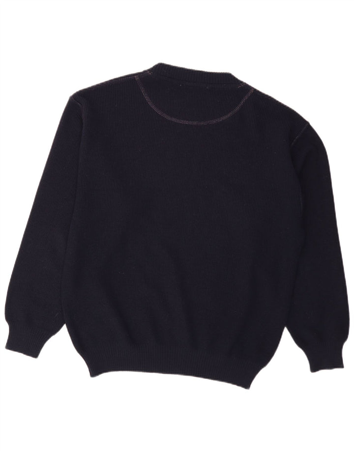 Męski sweter Explorer z okrągłym dekoltem IT 50 Średni granatowy wełniany