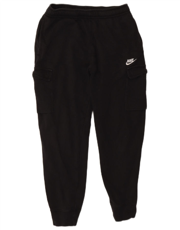 Męskie spodnie dresowe Nike Cargo Joggers, średnia czarna bawełna