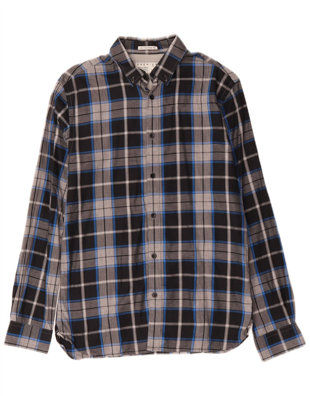 Męska koszula flanelowa Jack & Jones w średnią wielobarwną kratkę, bawełniana
